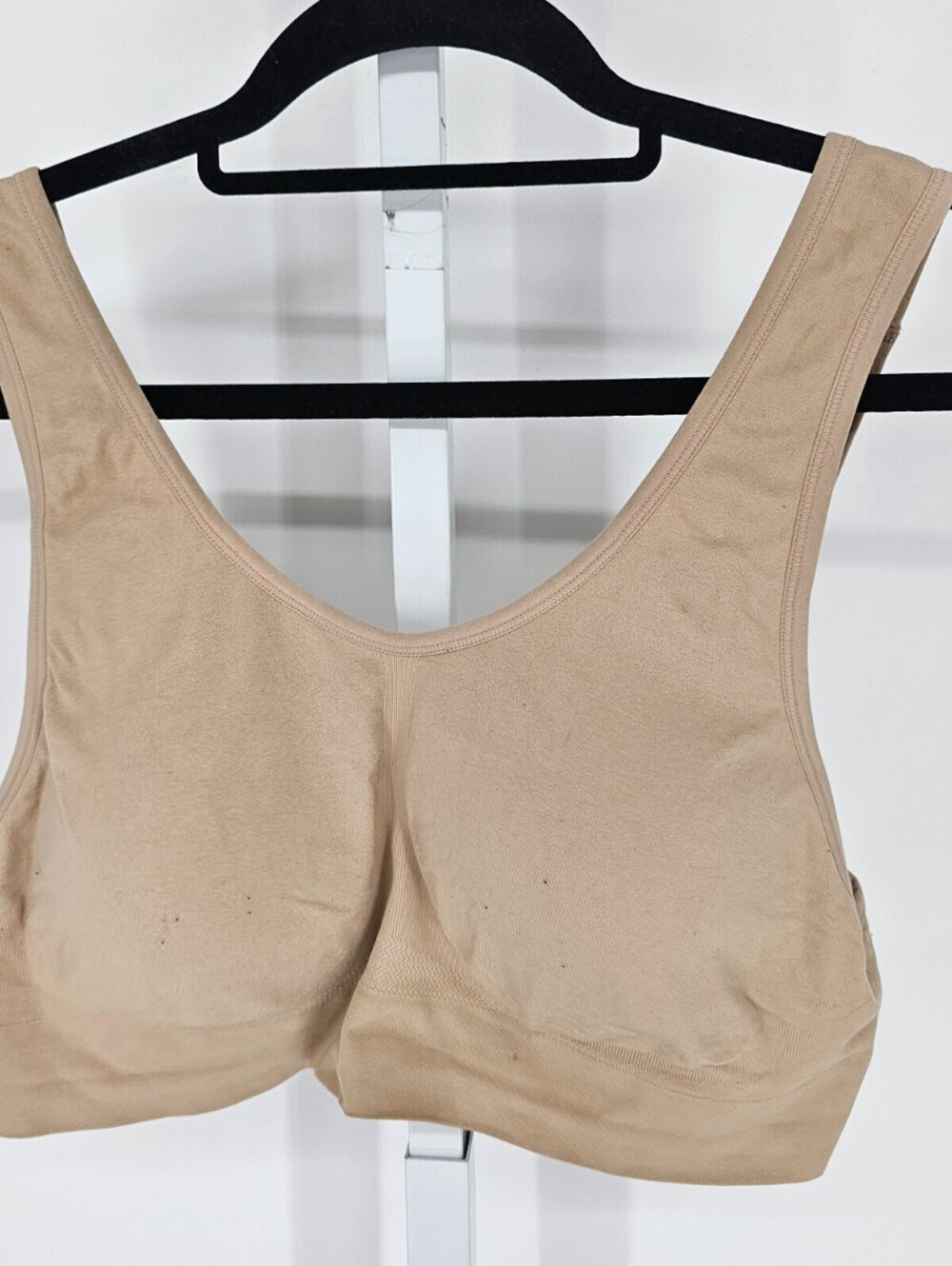 Secret Treasures Womens Sz XXXL Wire Free Lightly Padded T Shirt Bra Solid Beige